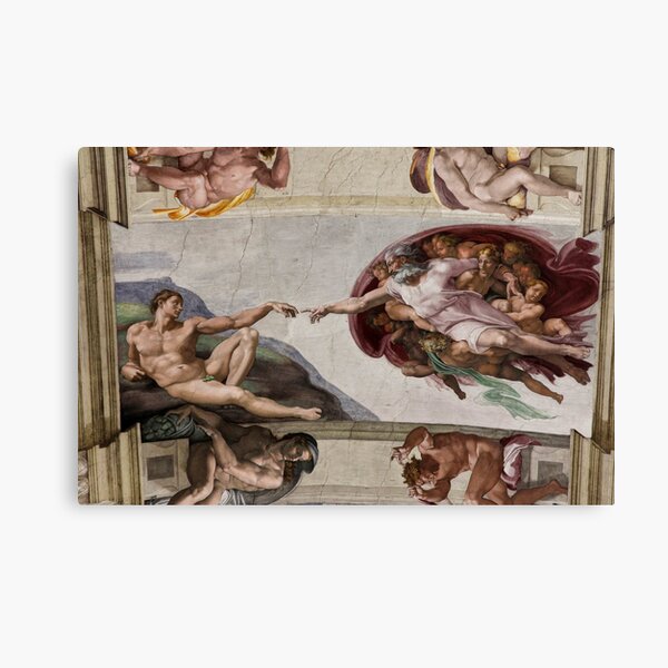Item preview, The Creation of Adam, Hand of God, Michelangelo, Gift Sistine Chapel, Moses, God, Touching Hands, Vatican Art, Fine Art  designed and sold by Anticulture.