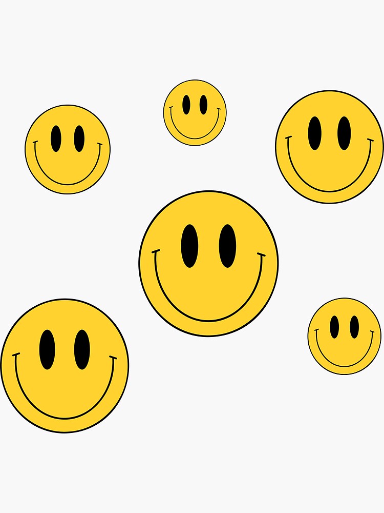Smiley face sticker pack Sticker for Sale by maddie-bryant