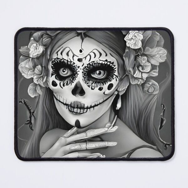 Item preview, catrina with flowers designed and sold by samand1304.