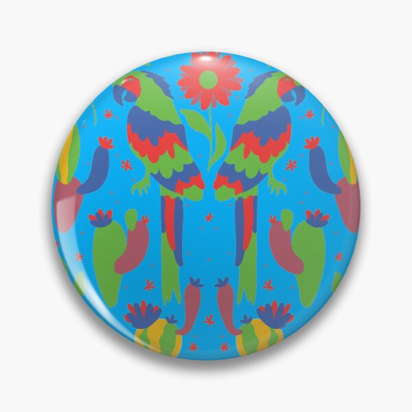 Item preview, Vibrant Flowers And Birds Otomi Art designed and sold by khachiche.