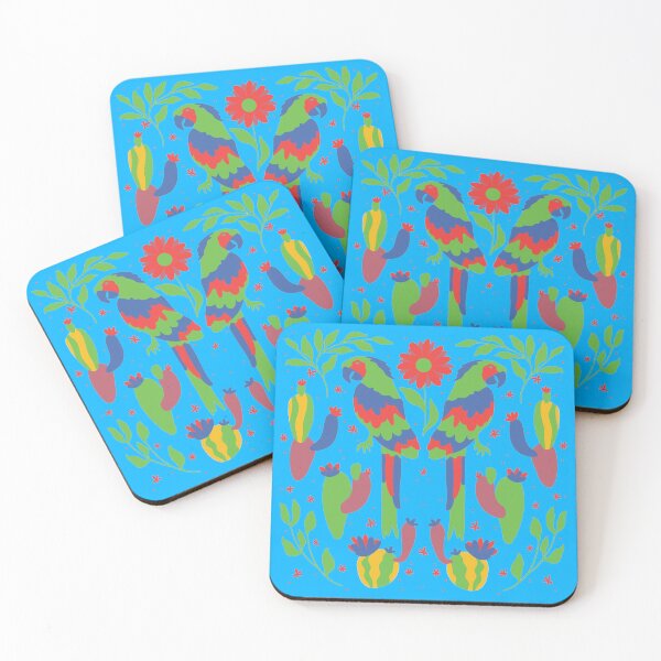 Item preview, Vibrant Flowers And Birds Otomi Art designed and sold by khachiche.