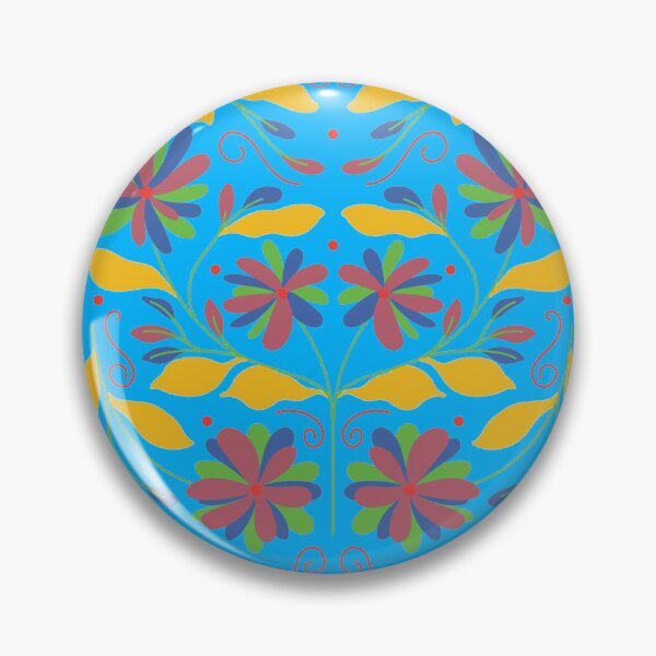 Item preview, Vibrant Flowers Otomi Art designed and sold by khachiche.