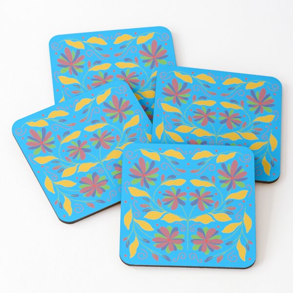 Item preview, Vibrant Flowers Otomi Art designed and sold by khachiche.