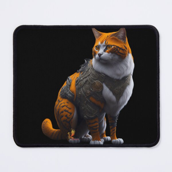 Item preview, Orange Cat in Steampunk Armor (Black) designed and sold by AmaziaCo.
