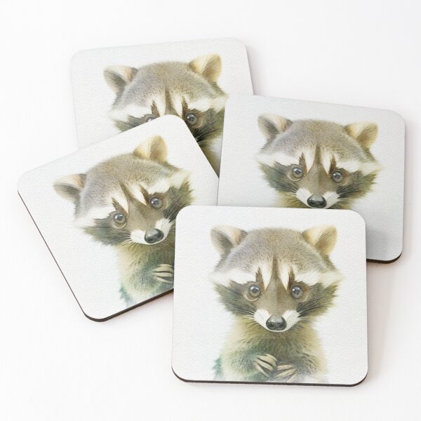 Item preview, Green Forest Woodland Nursery Safari Raccoon designed and sold by Yellowriversss.