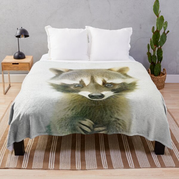 Item preview, Green Forest Woodland Nursery Safari Raccoon designed and sold by Yellowriversss.