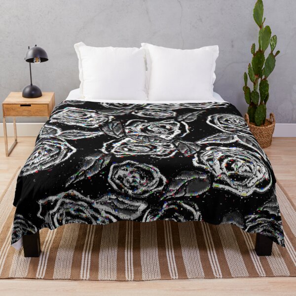 Item preview, Embroidered Grey/White Roses designed and sold by JoJo59.