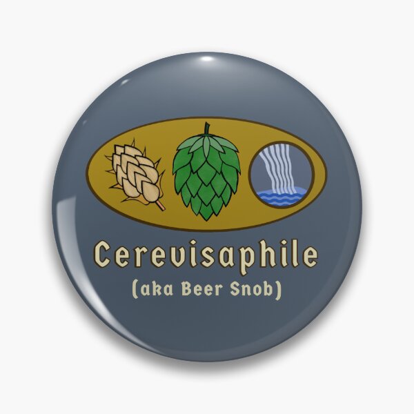 Item preview, Cerevisafile (Beer Snob) e ingredientes de la cerveza: cebada, lúpulo, agua designed and sold by Scottopia.