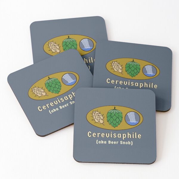 Item preview, Cerevisaphile (Beer Snob) & Beer ingredients - Barley, Hops, Water designed and sold by Scottopia.