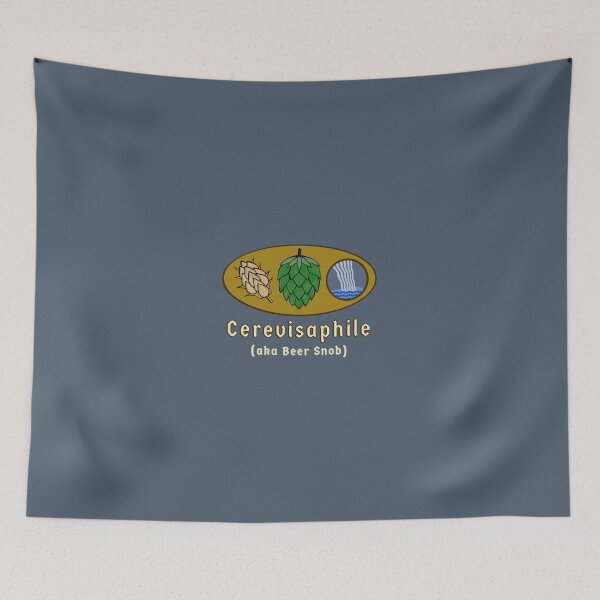 Item preview, Cerevisaphile (Beer Snob) & Beer ingredients - Barley, Hops, Water designed and sold by Scottopia.