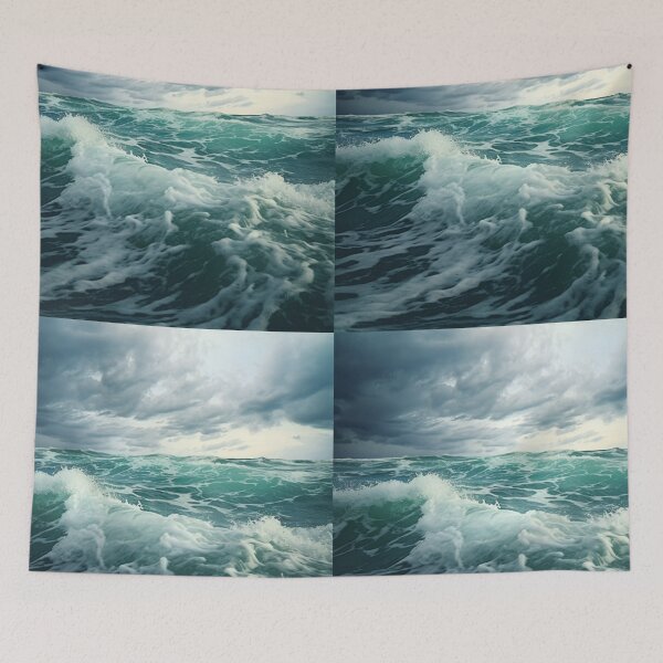 Item preview, Stormy Sea Waves Landscape designed and sold by LudwikeArts.
