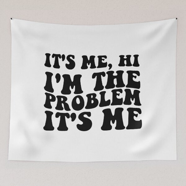 Item preview, it's me, hi, i'm the problem heart love minimalist black and white designed and sold by isola design⭐⭐⭐⭐.