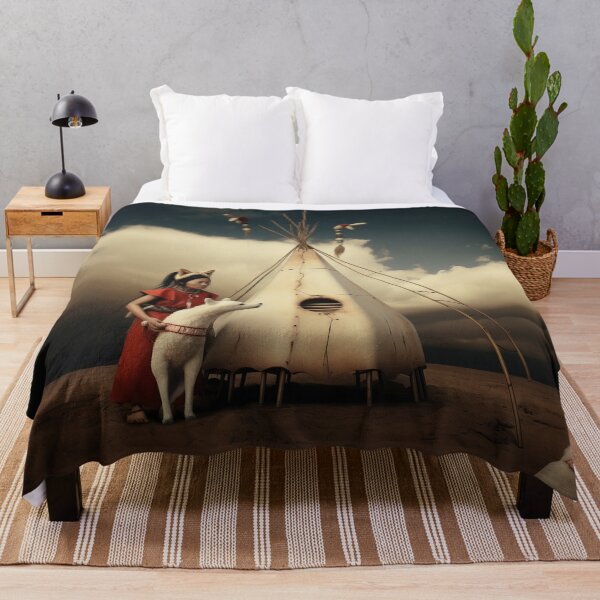 Item preview, Martian w Her Wolf and Teepee designed and sold by Peter LOPEZ.