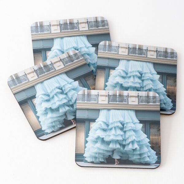 Item preview, Parisienne Pastel Blue Haute Couture Ruffle Fashion House designed and sold by llpistachio.