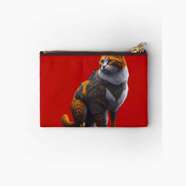 Item preview, Orange Cat in Steampunk Armor (Red) designed and sold by AmaziaCo.