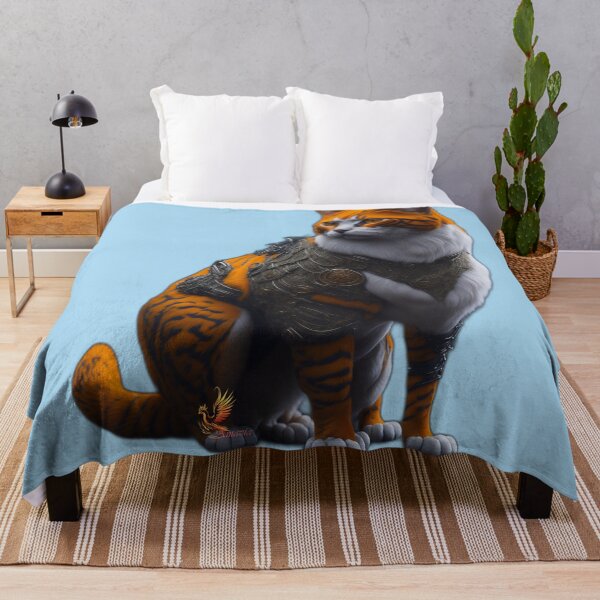 Item preview, Orange Cat in Steampunk Armor (Light Blue) designed and sold by AmaziaCo.