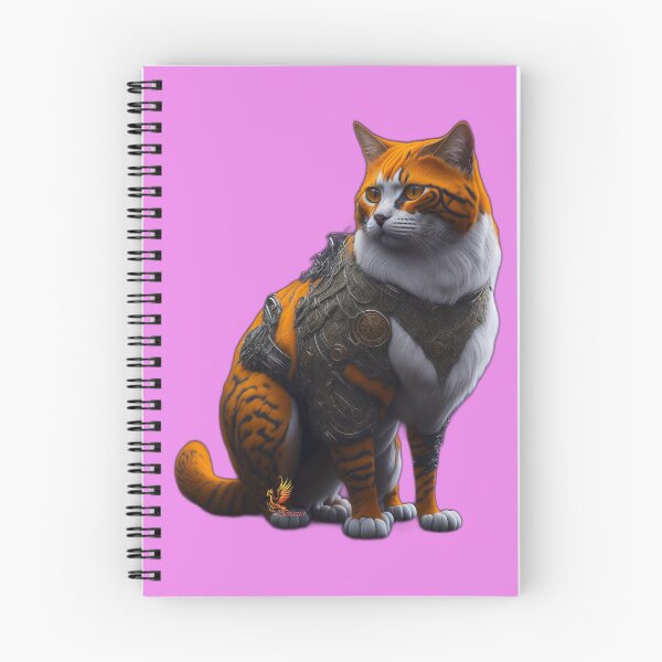Item preview, Orange Cat in Steampunk Armor (Pink) designed and sold by AmaziaCo.