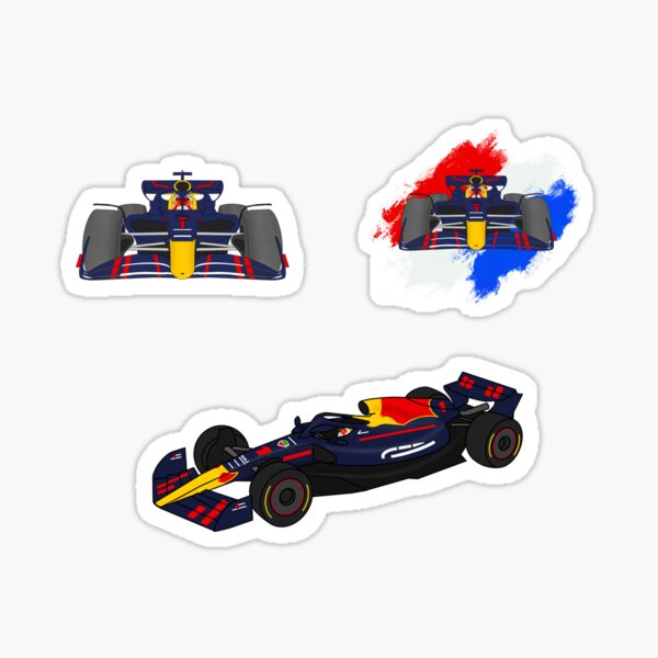 Aperçu de l'œuvre Pack d'autocollants Max Verstappen F1 créée et vendue par Sparky-Art.