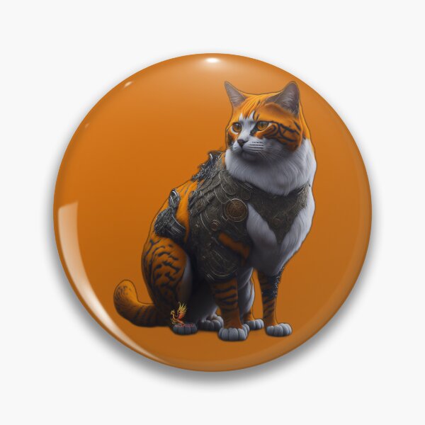 Item preview, Orange Cat in Steampunk Armor (Orange) designed and sold by AmaziaCo.