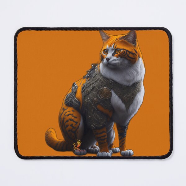Item preview, Orange Cat in Steampunk Armor (Orange) designed and sold by AmaziaCo.