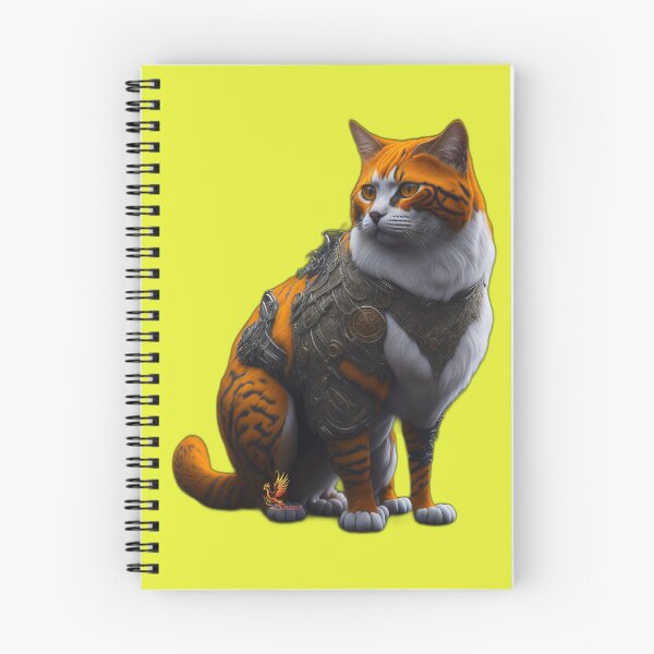 Item preview, Orange Cat in Steampunk Armor (Yellow) designed and sold by AmaziaCo.