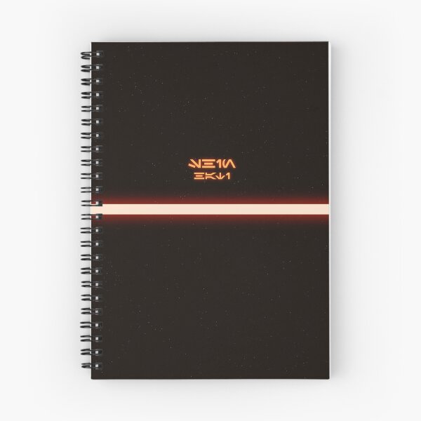 Item preview, Shin Hati Starry Space Design | Orange Aurebesh Typography | Lightsaber Blade designed and sold by ReelArcade.
