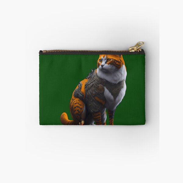 Item preview, Orange Cat in Steampunk Armor (Dark Green) designed and sold by AmaziaCo.