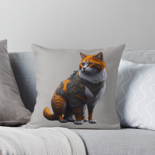 Item preview, Orange Cat in Steampunk Armor (Grey) designed and sold by AmaziaCo.