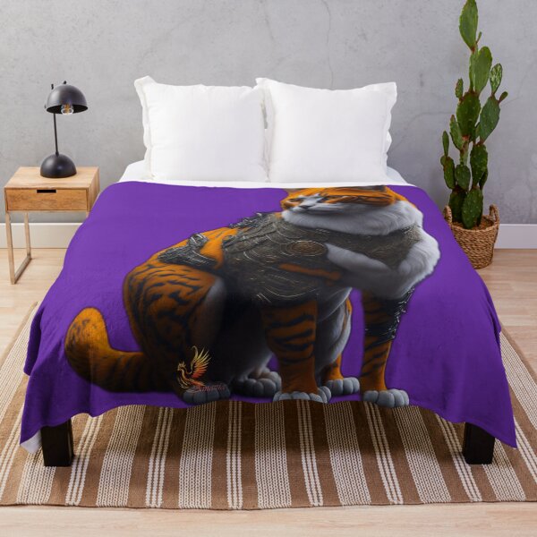 Item preview, Orange Cat in Steampunk Armor (Purple) designed and sold by AmaziaCo.