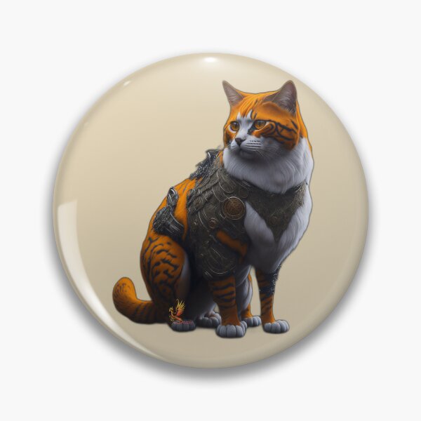 Item preview, Orange Cat in Steampunk Armor (Beige) designed and sold by AmaziaCo.