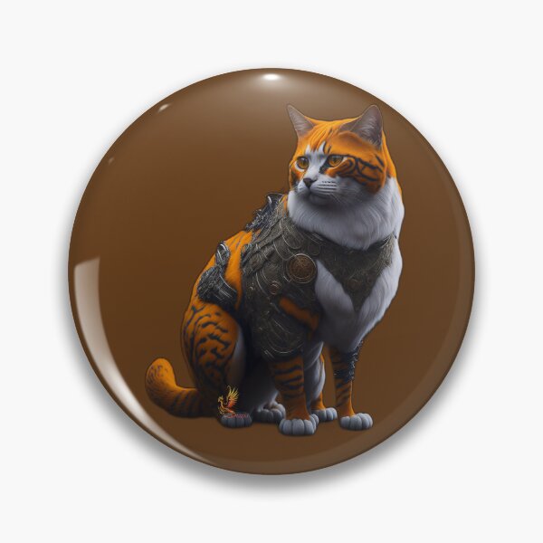 Item preview, Orange Cat in Steampunk Armor (Brown) designed and sold by AmaziaCo.