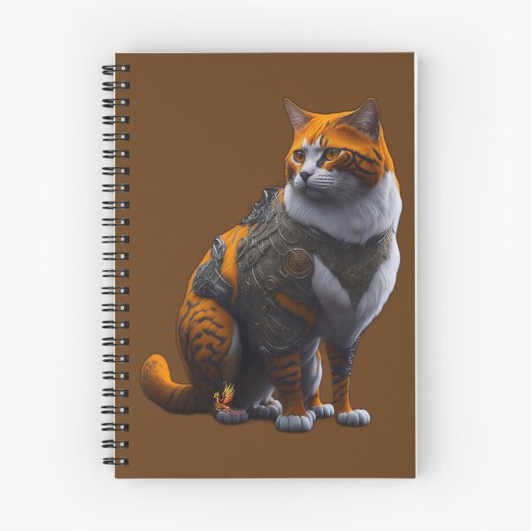 Item preview, Orange Cat in Steampunk Armor (Brown) designed and sold by AmaziaCo.