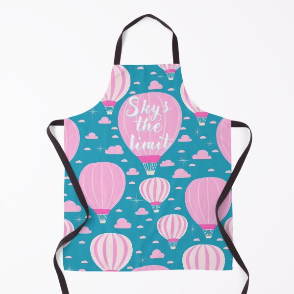 Item preview, Hot air balloon picture print with text Sky's the Limit designed and sold by Heart2Heart-Art.