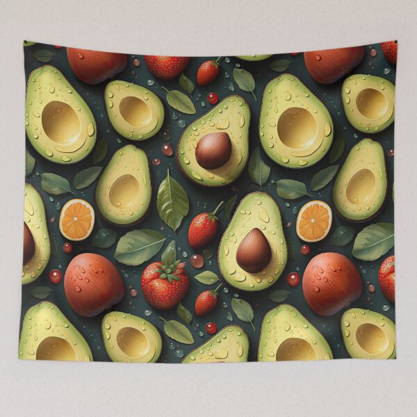 Item preview, Green Avocado Pattern. Juicy Vegetables. 4 designed and sold by YOTA-ART.