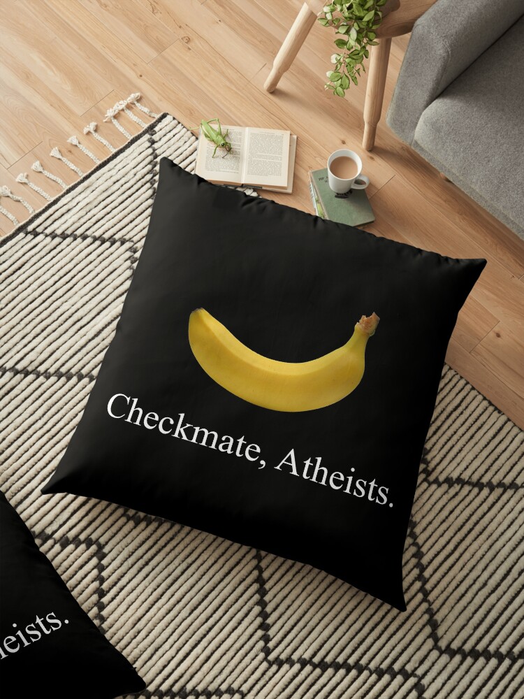 Behold The Atheist S Nightmare Black Floor Pillow By Iwumbo