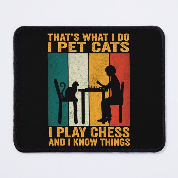 Item preview, I Pet Cats I Play Chess, Funny Cats And Chess Players Lovers designed and sold by jingdomdesgine.