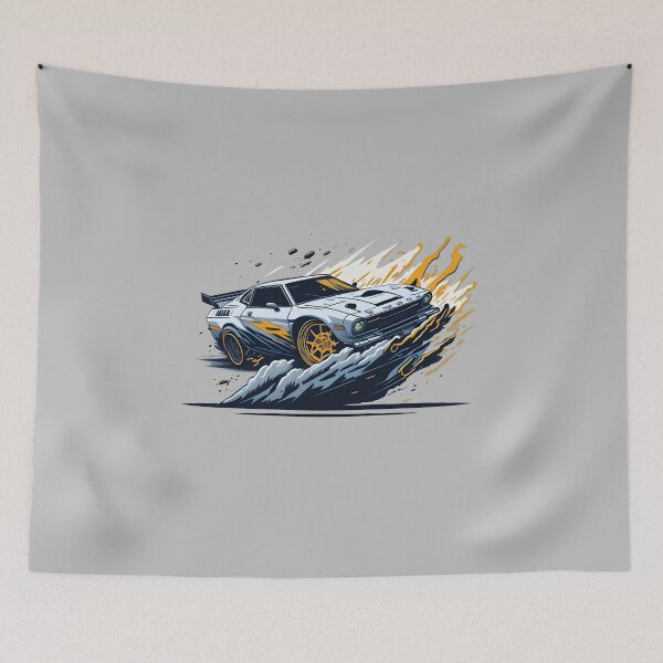 Item preview, Drifting, A Visual Symphony of Speed and Smoke designed and sold by davidbomel-Art.
