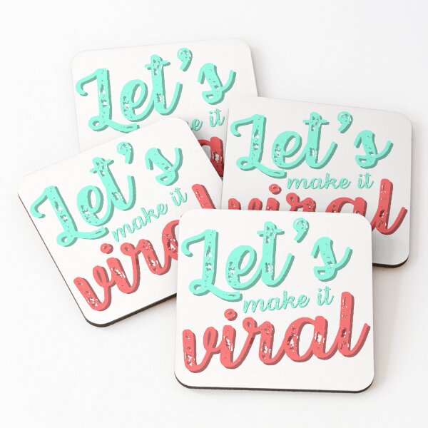 Item preview, Let's make it viral retro style caption designed and sold by CleanDecor.