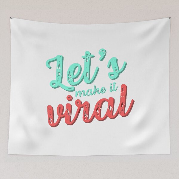 Item preview, Let's make it viral retro style caption designed and sold by CleanDecor.