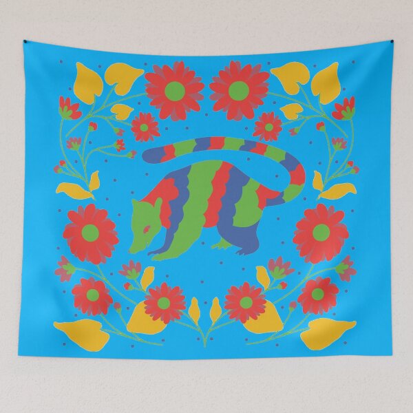 Item preview, Vibrant Flowers And Birds Otomi Art designed and sold by khachiche.