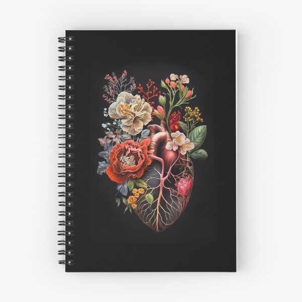 Item preview, Anatomical Heart with Flowers designed and sold by bngc.