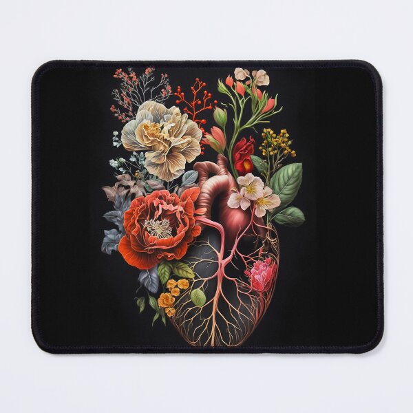 Item preview, Anatomical Heart with Flowers designed and sold by bngc.