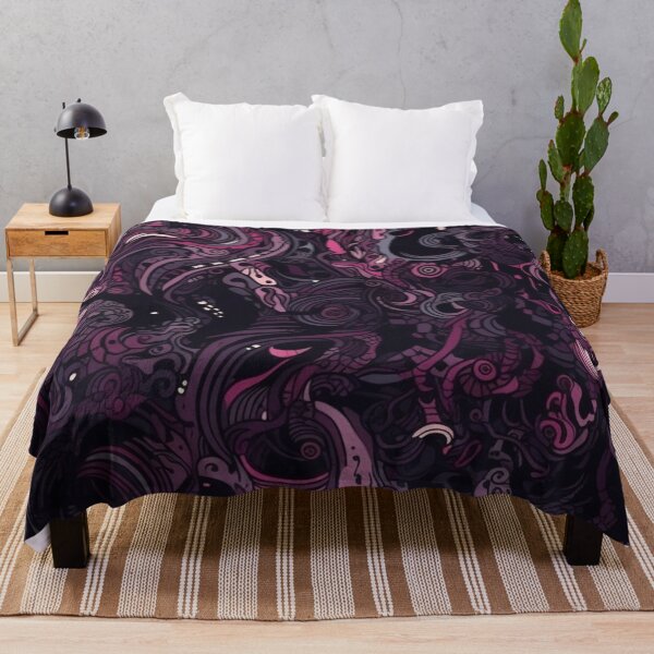 Aperçu de l'œuvre "Abstract-Création Inferno : Lava Art avec des motifs caricaturaux en noir" créée et vendue par WhiteWolfe0127.
