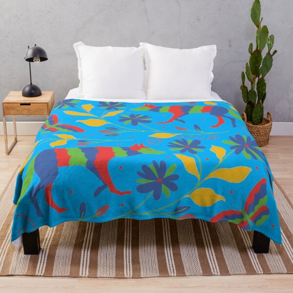 Item preview, Vibrant Flowers And Wolves Otomi Art designed and sold by khachiche.