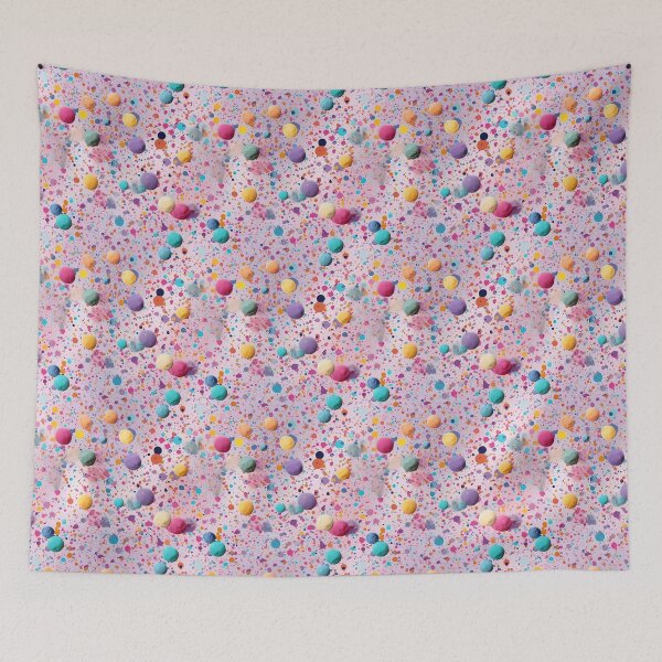 Item preview, pastel coloured dust splatter with big splashes and pink background designed and sold by Branjos.