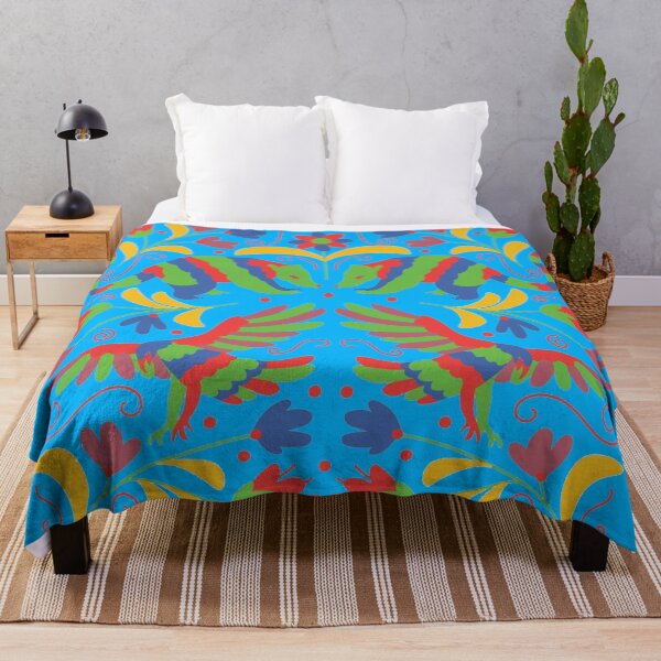 Item preview, Vibrant Flowers And Birds Otomi Art designed and sold by khachiche.