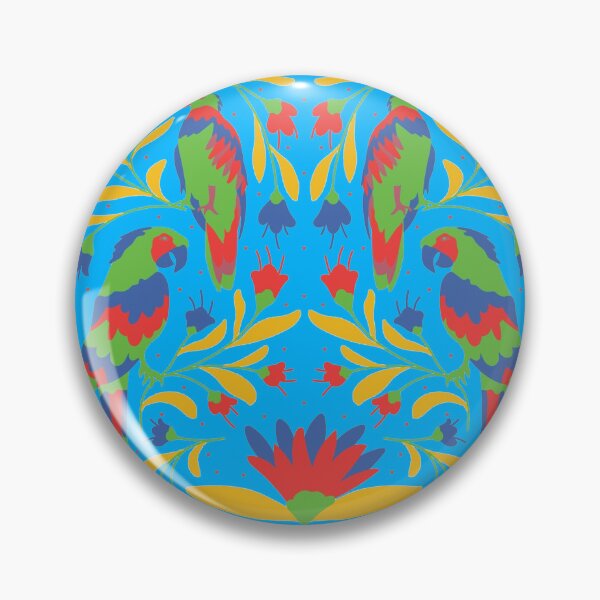 Item preview, Vibrant Flowers And Birds Otomi Art designed and sold by khachiche.