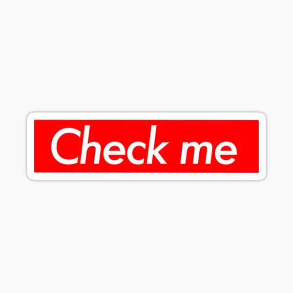Check Me - S mock logo Sticker