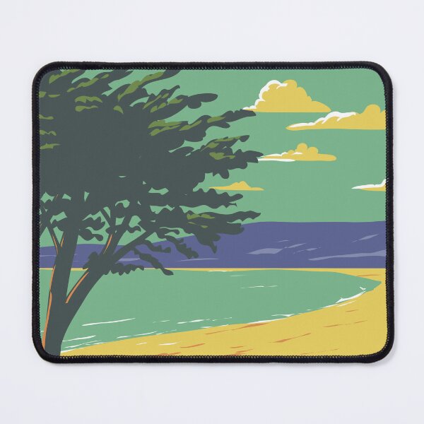 Item preview, Carmel Beach in Monterey County California WPA Poster Art designed and sold by patrimonio.
