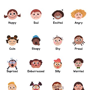 "emotions and feelings set of stickers for every day, Inside Out